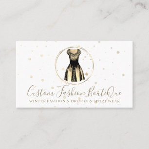Mode Boutique Guld Elegant Nattens Speciella dag Visitkort
