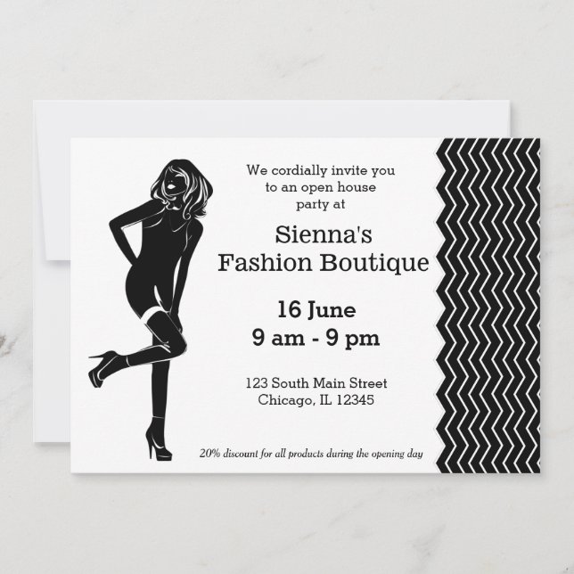 Mode Boutique Inbjudningar (Framsida)