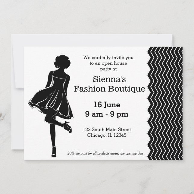 Mode Boutique Inbjudningar (Framsida)