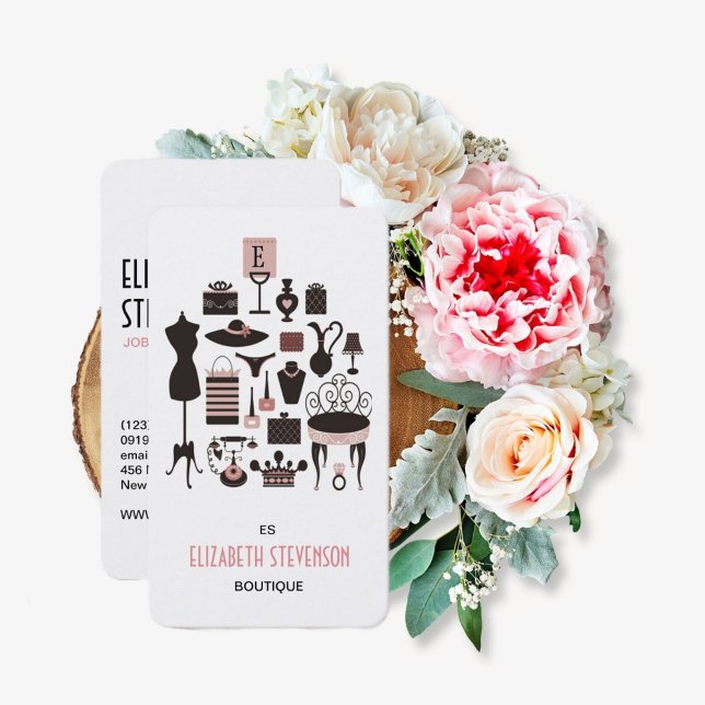 Mode Boutique kvinnopresentatör Visitkort (Skapare uppladdad)