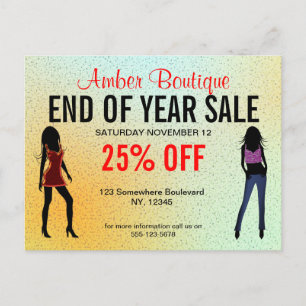 Mode Boutique Sale Promotion Anpassningsbar Postca Vykort