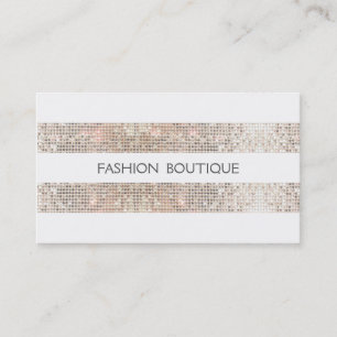 Mode Boutique Sparkly Silver Sequins Se vit ut Visitkort