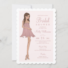 Mode Bride Inbjudningskort för möhippan
