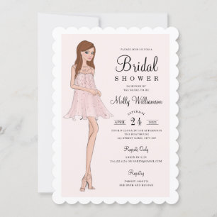 Mode Bride Inbjudningskort för möhippan