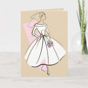 Mode Bride Neutralt beige hälsning-kort Kort