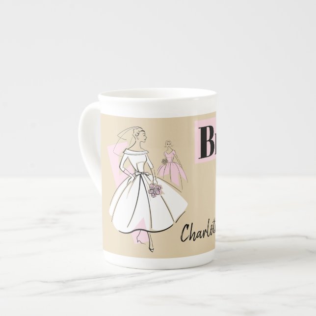 Mode Bride Neutralt Bride Namn china Benporslin Mugg (Framsida vänster)