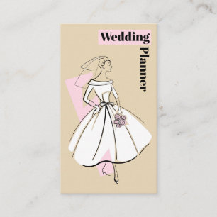 Mode Bride Neutralt Bröllopsfixaren Visitkort