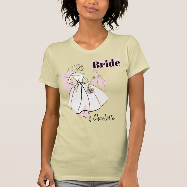 Mode Bride Neutralt Group Bride Namn t-shirt (Framsida)