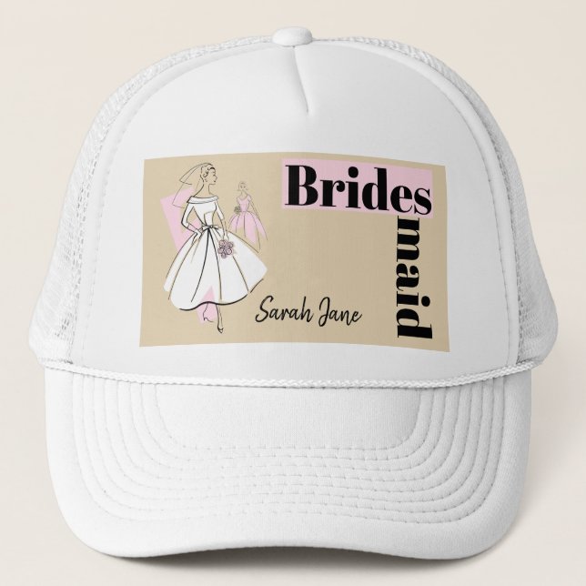 Mode Bride Neutralt Group Bridesmaid hat Keps (Framsida)