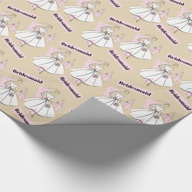 Mode Bride Neutralt Group Bridesmaid Presentpapper (Hörn)