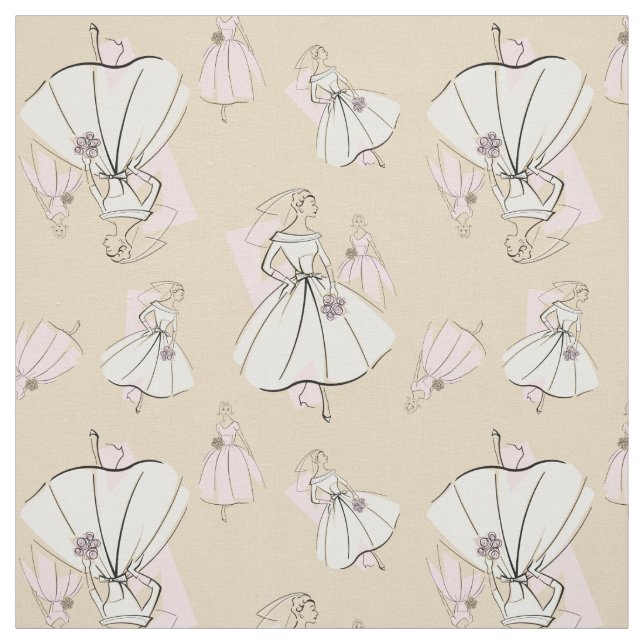 Mode Bride Neutralt Group Multi small mönster Tyg (Provkarta)