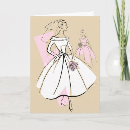 Mode Bride Neutralt Group Text hälsning card Kort