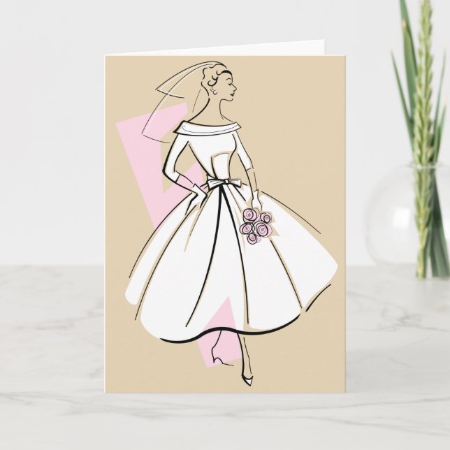 Mode Bride Neutralt hälsning kort (Framsida)