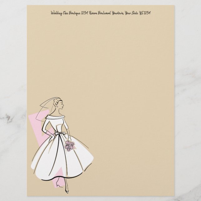Mode Bride Neutralt letterhead adress top Brevhuvud (Framsida)