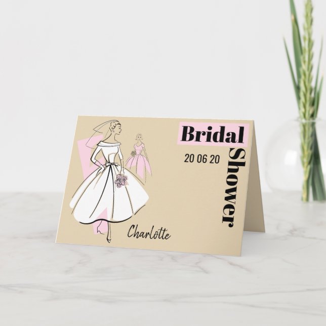 Mode Bride Neutralt Möhippa beige H Inbjudan (Framsida)