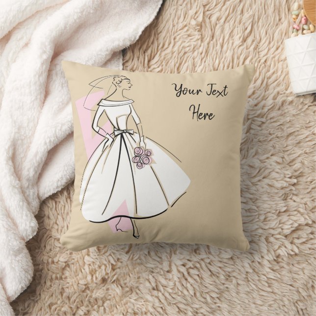 Mode Bride Neutralt Text dekorativ kudde (Filt)