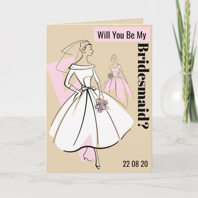Mode Bride-Neutralten blir min bridesaiskum Inbjudan (Framsida)