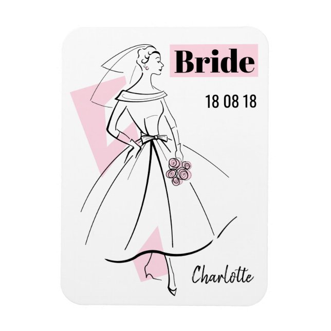 Mode Bride Rosa Bride Flede Magnet (Vertikal)