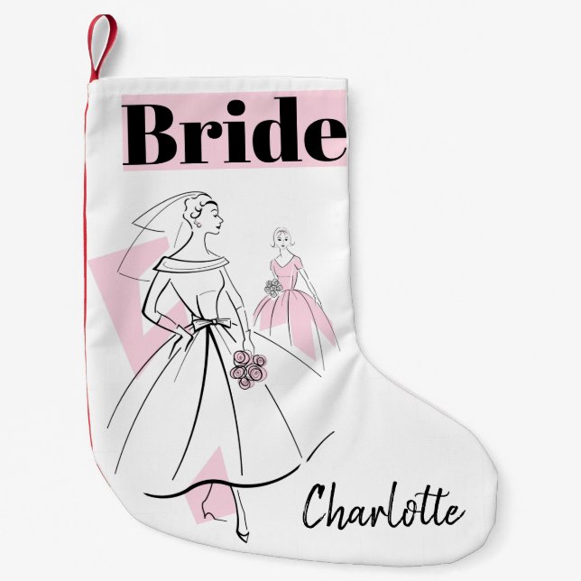 Mode Bride Rosa Bride-lagerhållning Liten Julstrumpa (Framsidan)