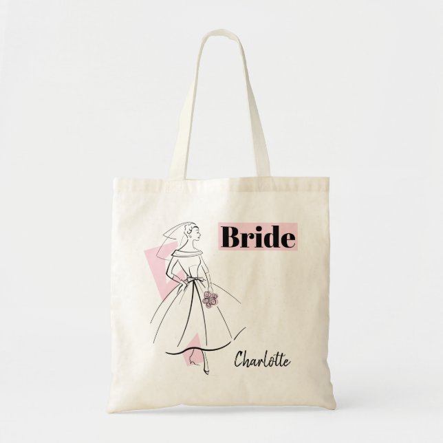 Mode Bride Rosa Bride Namn budget i dag Tygkasse (Framsidan)