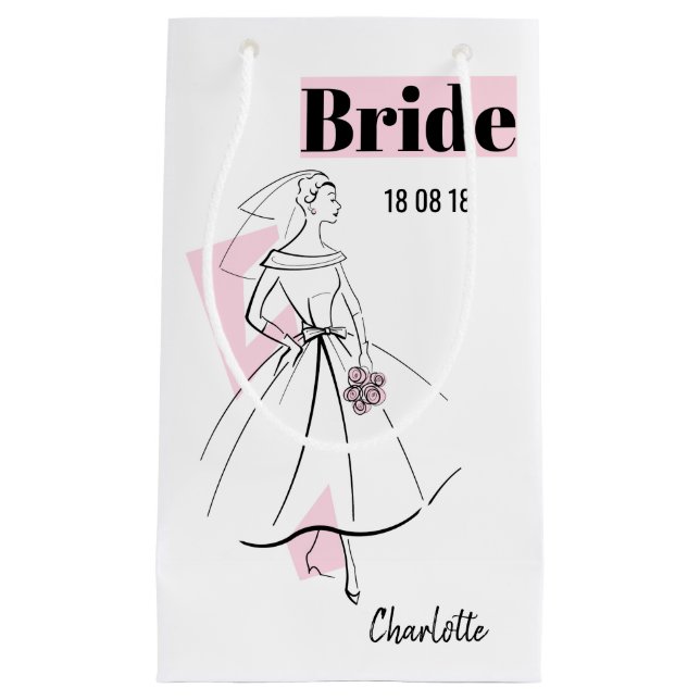 Mode Bride Rosa Bride-presentsäcken liten, liten  (Framsidan)
