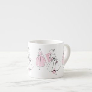 Mode Bride Rosa Bridesmaid mugg espresso Espressomugg