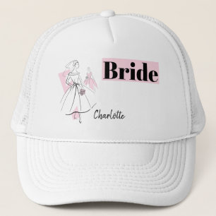 Mode Bride Rosa Group Bride hat Keps