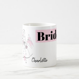 Mode Bride Rosa Group Bride Namn mugg