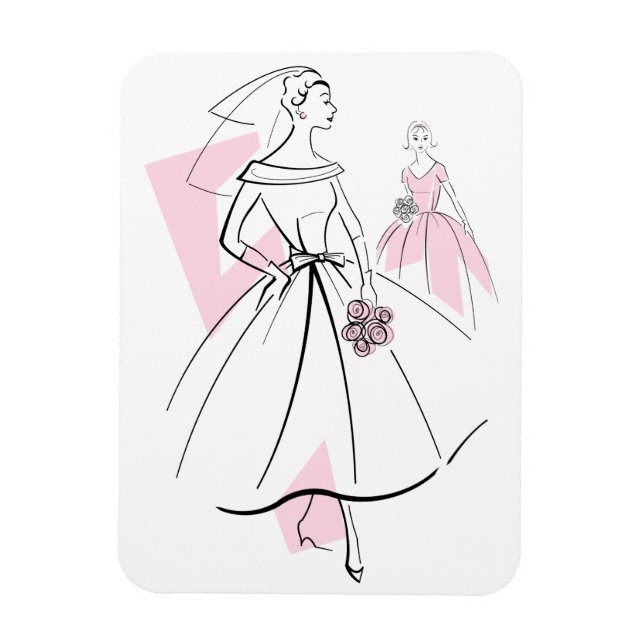 Mode Bride Rosa Group Flexibel magnet (Vertikal)
