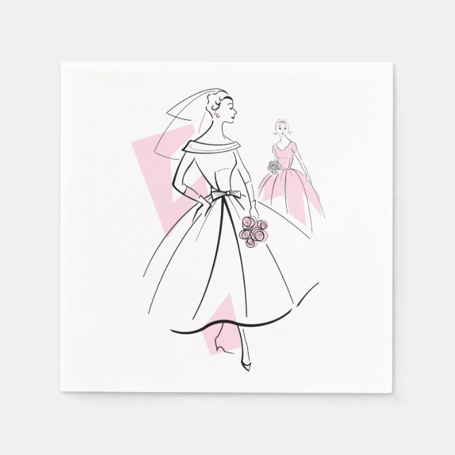 Mode Bride Rosa Group papper napkins Pappersservett (Framsidan)
