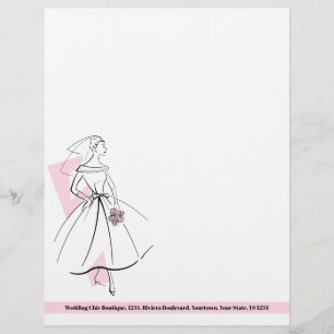 Mode Bride Rosa letterhead adress Brevhuvud