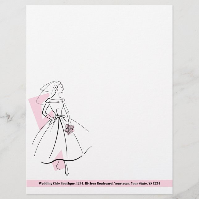 Mode Bride Rosa letterhead adress Brevhuvud (Framsida)