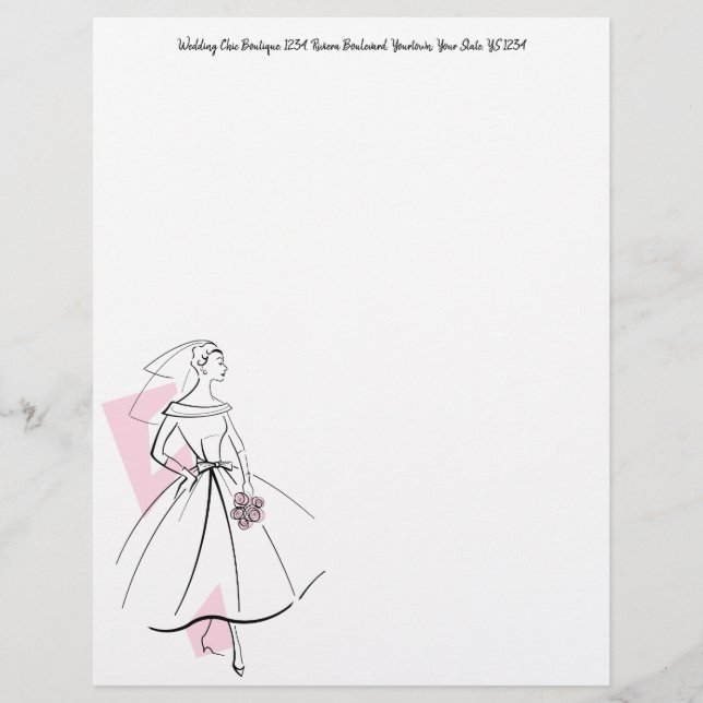 Mode Bride Rosa letterhead adress top Brevhuvud (Framsida)