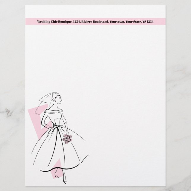 Mode Bride Rosa letterhead adress top rosa Brevhuvud (Framsida)