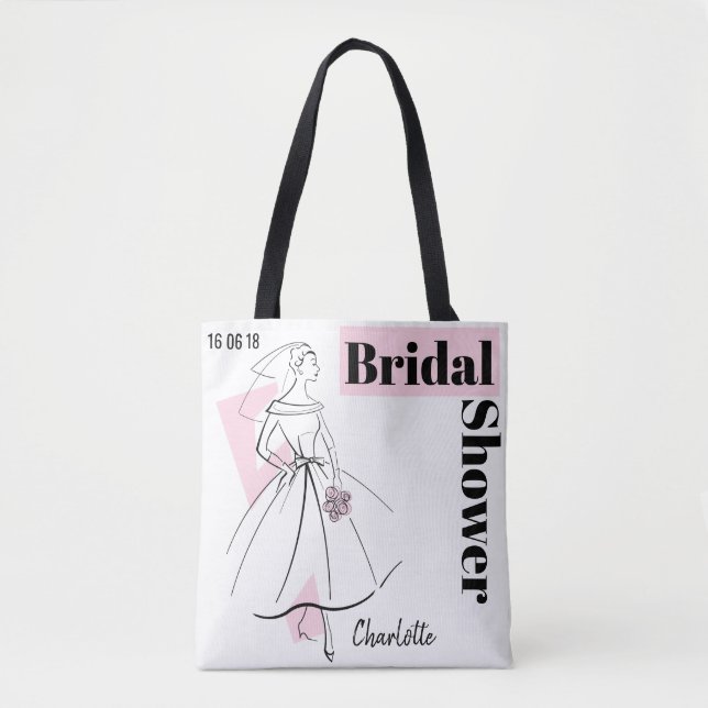 Mode Bride Rosa Möhippa Namn i i dag Tygkasse (Framsida)