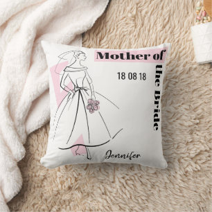 Mode Bride Rosa Mor Bride dekorativ kudde