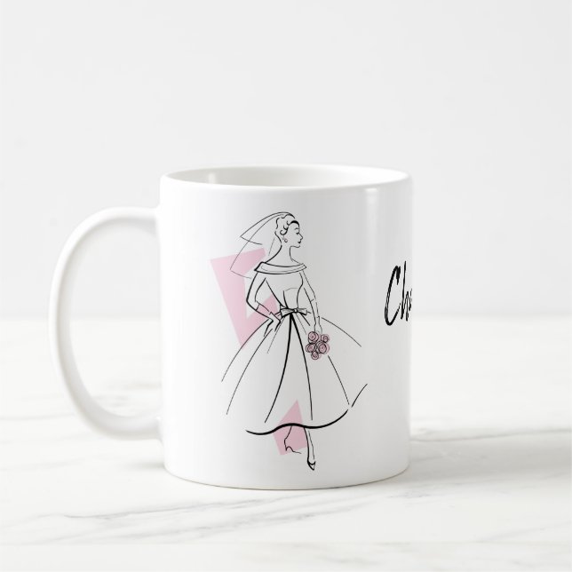 Mode Bride Rosa Namn mugg (Vänster)