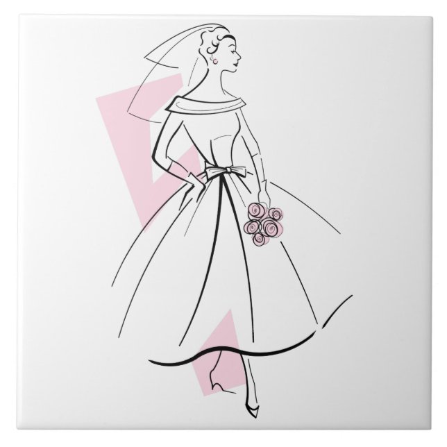 Mode Bride Rosa panel Kakelplatta (Framsidan)