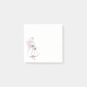 Mode Bride Rosa post-it-anteckningar fyrkant Post-it Block
