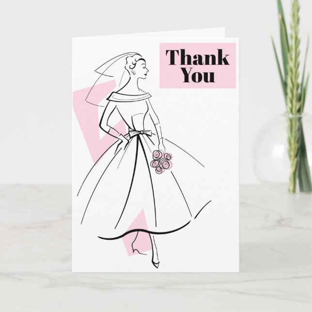 Mode Bride Rosa Tack-kort Tack Kort (Framsida)