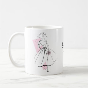 Mode Bride Rosa Text mugg