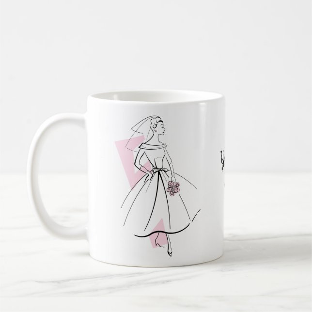 Mode Bride Rosa Text mugg (Vänster)