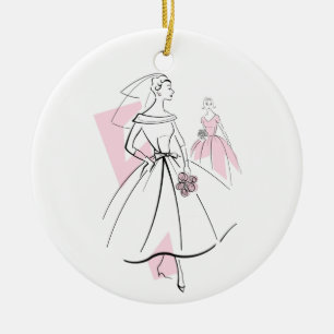 Mode Bride Rosa Text ornament