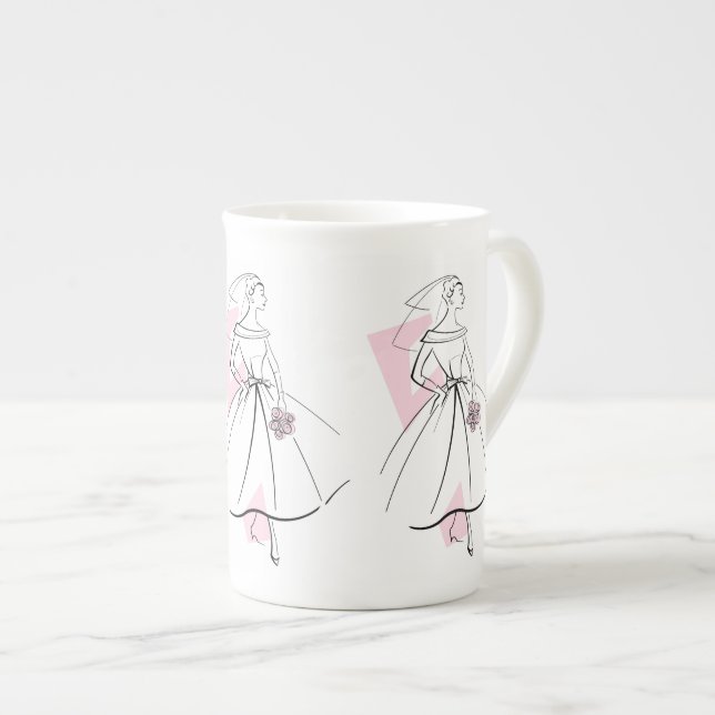 Mode Brud Rosa kopp benporslin Mugg (Framsida höger)