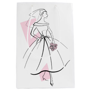 Mode Brud Rosa presentpåse medium