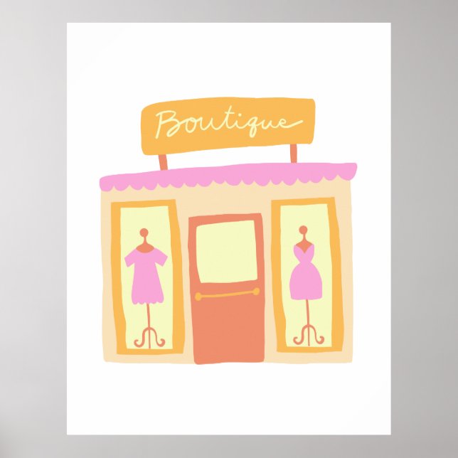 Mode Clothes Boutique Illustration Poster (Framsidan)