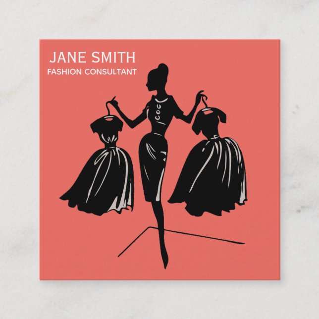 Mode Consultant Freelance professionell modern Fyrkantigt Visitkort (Framsida)
