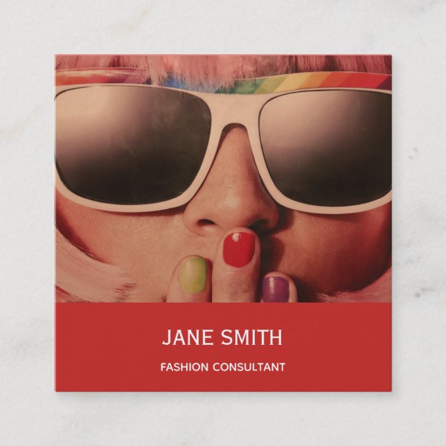 Mode Consultant Freelance professionell modern Fyrkantigt Visitkort (Framsida)