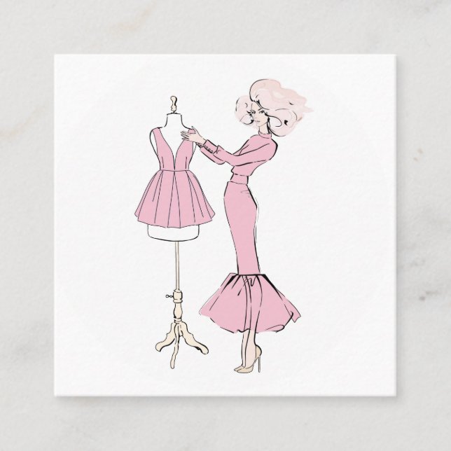  Mode design Fyrkantigt Visitkort (Framsida)