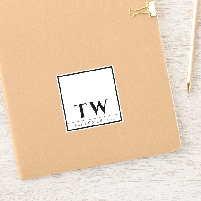 Mode Design White Klistermärken (Anteckningsbok)